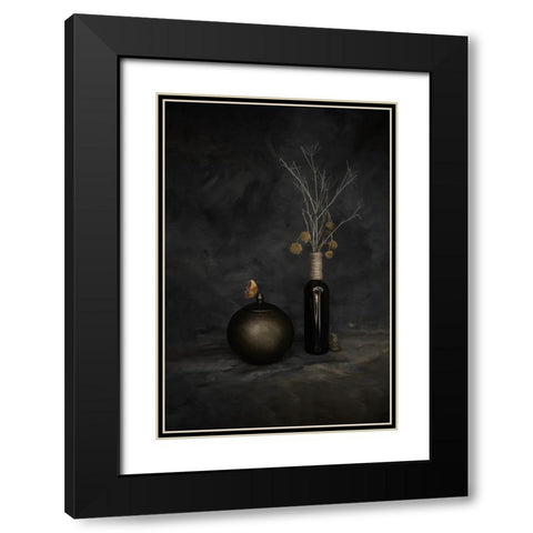 In a Dark Corner Black Modern Wood Framed Art Print with Double Matting by Kiral, Cicek