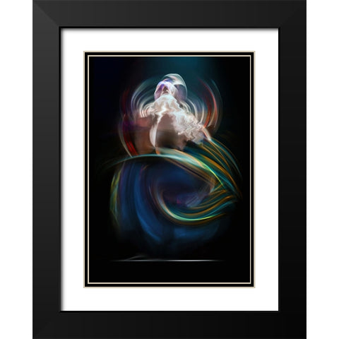 Deep Breath Black Modern Wood Framed Art Print with Double Matting by Shawki, Mohamed