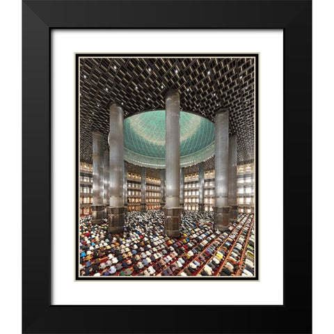 Prostration Black Modern Wood Framed Art Print with Double Matting by Herliyanto, Gatot