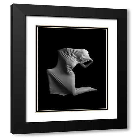 Harmony Black Modern Wood Framed Art Print with Double Matting by Stein, Tali