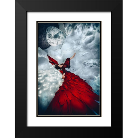 Fallen we may be, but we still have our wings Black Modern Wood Framed Art Print with Double Matting by Bolgov (Axe), Ruslan