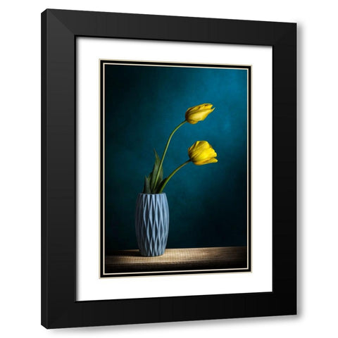 Sguardi ad Est Black Modern Wood Framed Art Print with Double Matting by Vitale, Adriana