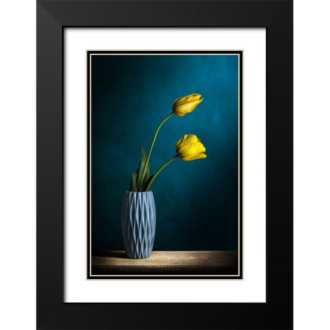 Sguardi ad Est Black Modern Wood Framed Art Print with Double Matting by Vitale, Adriana