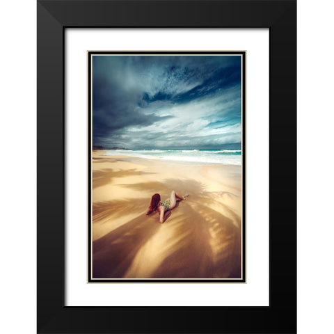 Shadows of the Paradise Black Modern Wood Framed Art Print with Double Matting by Bolgov (Axe), Ruslan