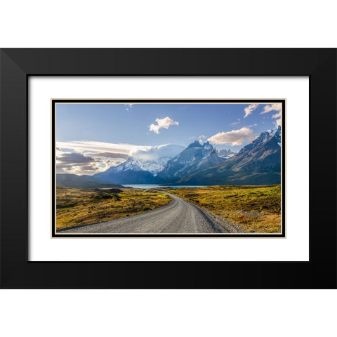 The way to the lake Black Modern Wood Framed Art Print with Double Matting by Berkovits, Dorit