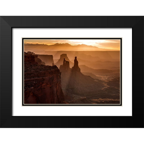 Island in the Sky Black Modern Wood Framed Art Print with Double Matting by Ling, Ariel