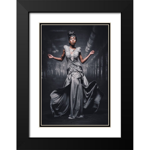 from dark Black Modern Wood Framed Art Print with Double Matting by Tesching, Klaus