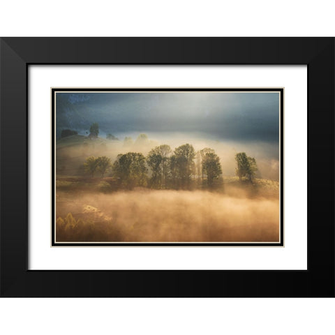 Sunrise veil Black Modern Wood Framed Art Print with Double Matting by Ionut Coman, Alexandru