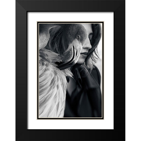 Profiles Black Modern Wood Framed Art Print with Double Matting by Bousca, Bogdan
