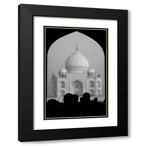First sight of the Taj Mahal Black Modern Wood Framed Art Print with Double Matting by Raif, Joshua