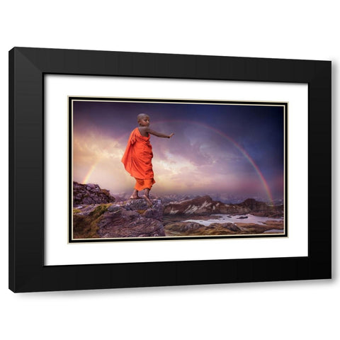 Over The Rainbow Black Modern Wood Framed Art Print with Double Matting by Egger, Marcel