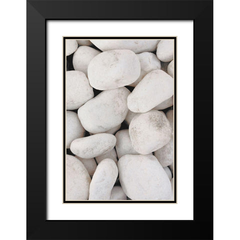 Stones_001 Black Modern Wood Framed Art Print with Double Matting by 1x Studio III