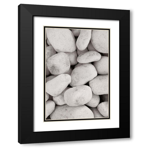 Stones_002 Black Modern Wood Framed Art Print with Double Matting by 1x Studio III