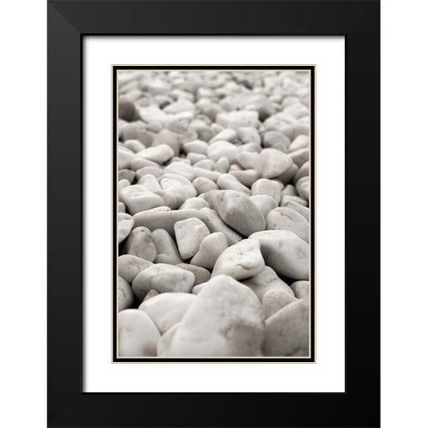 Stones_004 Black Modern Wood Framed Art Print with Double Matting by 1x Studio III