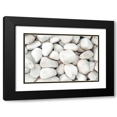 Stones_003 Black Modern Wood Framed Art Print with Double Matting by 1x Studio III