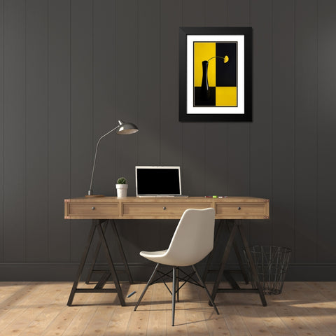 Still life with dandelion Black Modern Wood Framed Art Print with Double Matting by Hrabinsky, Peter