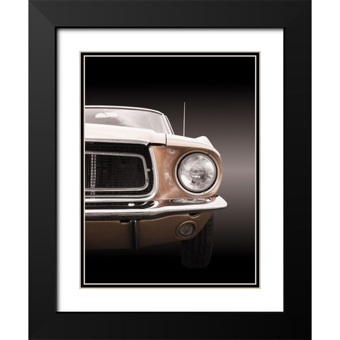 American classic car Mustang Coupe 1968 Black Modern Wood Framed Art Print with Double Matting by Gube, Beate