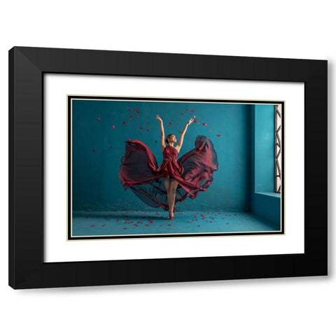 Olivia Performance Black Modern Wood Framed Art Print with Double Matting by Suhardjo, Lisdiyanto