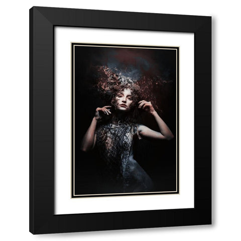 from space Black Modern Wood Framed Art Print with Double Matting by Tesching, Klaus