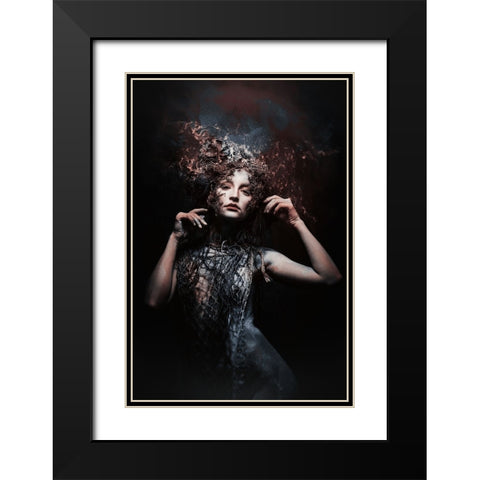 from space Black Modern Wood Framed Art Print with Double Matting by Tesching, Klaus