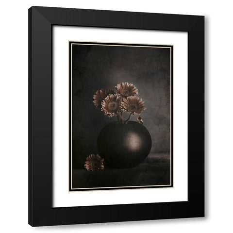 Wandering Shadows Black Modern Wood Framed Art Print with Double Matting by Kiral, Cicek