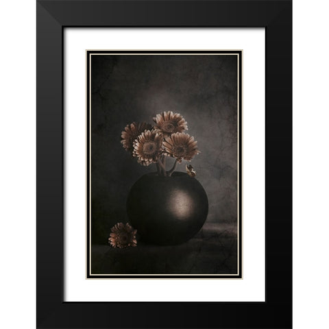 Wandering Shadows Black Modern Wood Framed Art Print with Double Matting by Kiral, Cicek