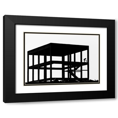 AdnAaat Black Modern Wood Framed Art Print with Double Matting by Yilman, Gulsen