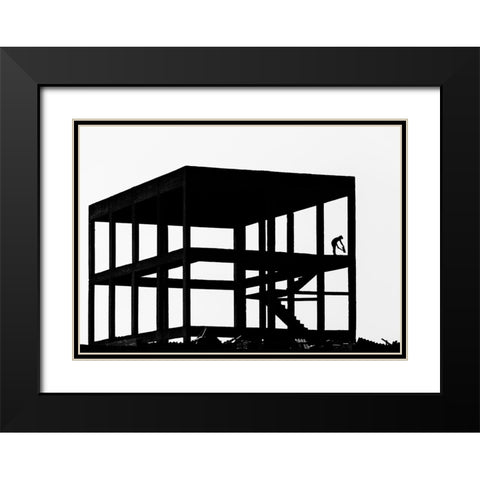 AdnAaat Black Modern Wood Framed Art Print with Double Matting by Yilman, Gulsen