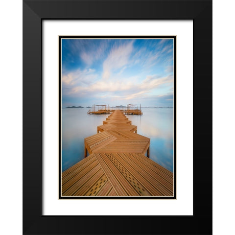 Pasarela I Black Modern Wood Framed Art Print with Double Matting by Lopez, Bartolome