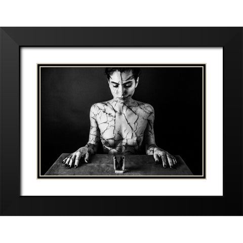 Tequila Black Modern Wood Framed Art Print with Double Matting by Bousca, Bogdan
