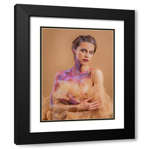 Colourful Black Modern Wood Framed Art Print with Double Matting by Rozenberg Sherez, Ifat