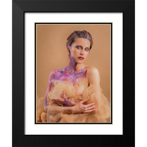 Colourful Black Modern Wood Framed Art Print with Double Matting by Rozenberg Sherez, Ifat