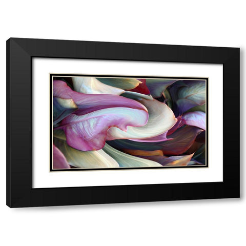 The colors in leaves Black Modern Wood Framed Art Print with Double Matting by Wechsler, Robin