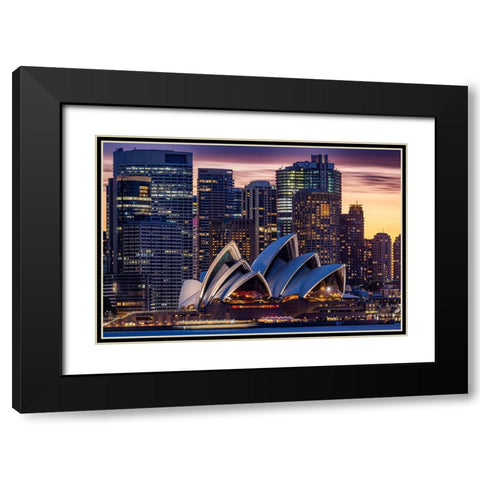 Opera Black Modern Wood Framed Art Print with Double Matting by Riccardo Iacomino, Francesco