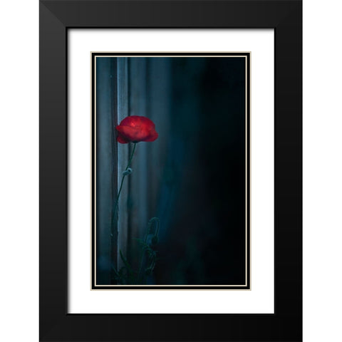 Waiting... Black Modern Wood Framed Art Print with Double Matting by Tseng, Judy