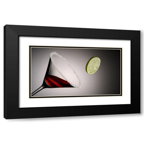 Jump in Black Modern Wood Framed Art Print with Double Matting by Sokac, Drazen