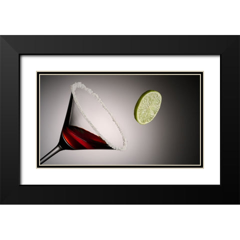 Jump in Black Modern Wood Framed Art Print with Double Matting by Sokac, Drazen