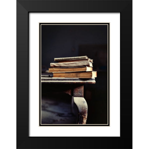 Midnights stories. Black Modern Wood Framed Art Print with Double Matting by Salem, Saad