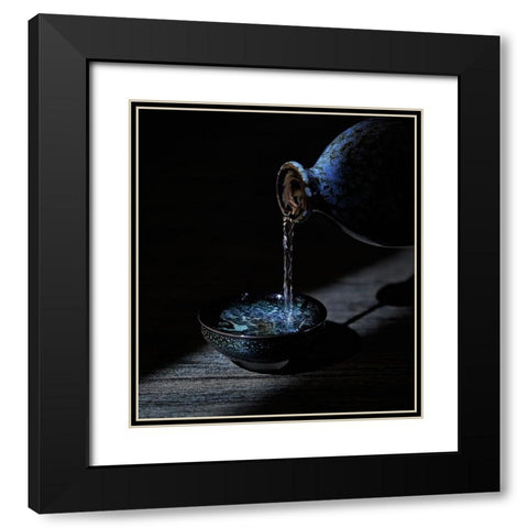 light and shadow Black Modern Wood Framed Art Print with Double Matting by One-Corner