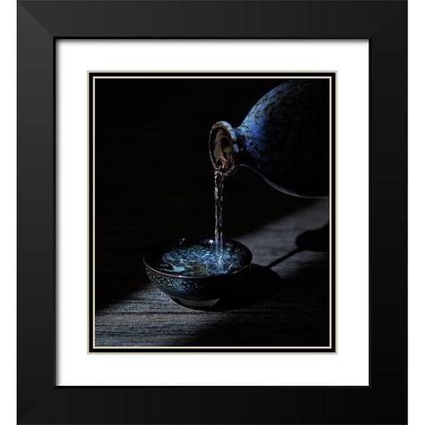 light and shadow Black Modern Wood Framed Art Print with Double Matting by One-Corner