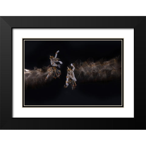 Hanoman - MonkeyS God Black Modern Wood Framed Art Print with Double Matting by Suhardjo, Lisdiyanto