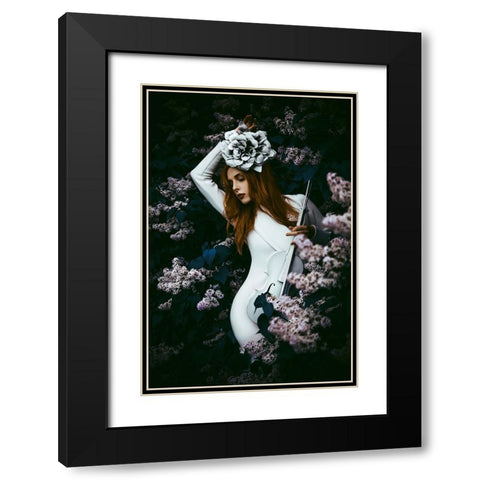 Blossom song Black Modern Wood Framed Art Print with Double Matting by Bolgov (Axe), Ruslan