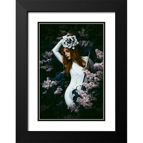 Blossom song Black Modern Wood Framed Art Print with Double Matting by Bolgov (Axe), Ruslan