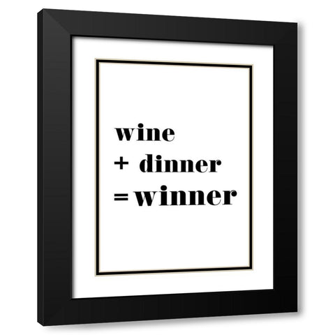 Winner Black Modern Wood Framed Art Print with Double Matting by 1x Studio II