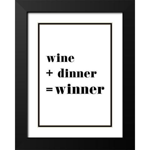 Winner Black Modern Wood Framed Art Print with Double Matting by 1x Studio II