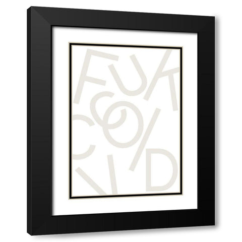 Fuck Covid - Gray Black Modern Wood Framed Art Print with Double Matting by 1x Studio II
