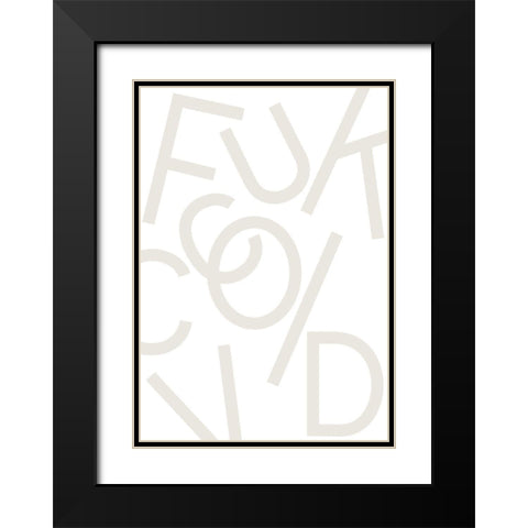 Fuck Covid - Gray Black Modern Wood Framed Art Print with Double Matting by 1x Studio II