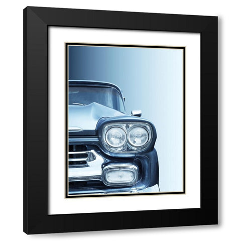 American classic car Pickup Apache 1958 Black Modern Wood Framed Art Print with Double Matting by Gube, Beate