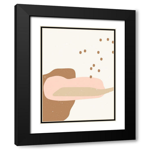 Abstract composition 2 Black Modern Wood Framed Art Print with Double Matting by NKTN