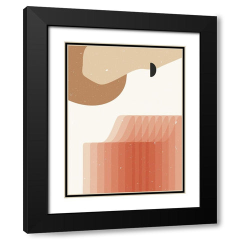 Abstract composition 5 Black Modern Wood Framed Art Print with Double Matting by NKTN